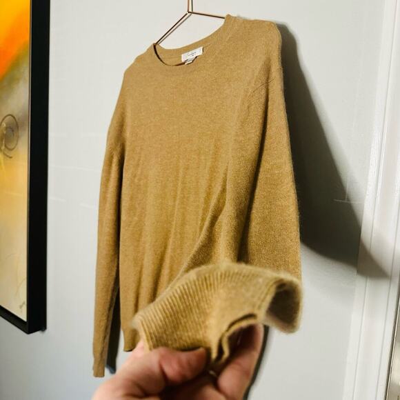 Turnbury Tan 100% Cashmere Long Sleeve Crewneck Sweater size Large - Picture 6 of 12